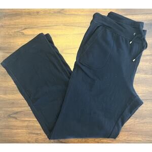 Zenergy By Chico's Black Athletic Style Drawstring Waist Pants Sz 2/US L Comfort